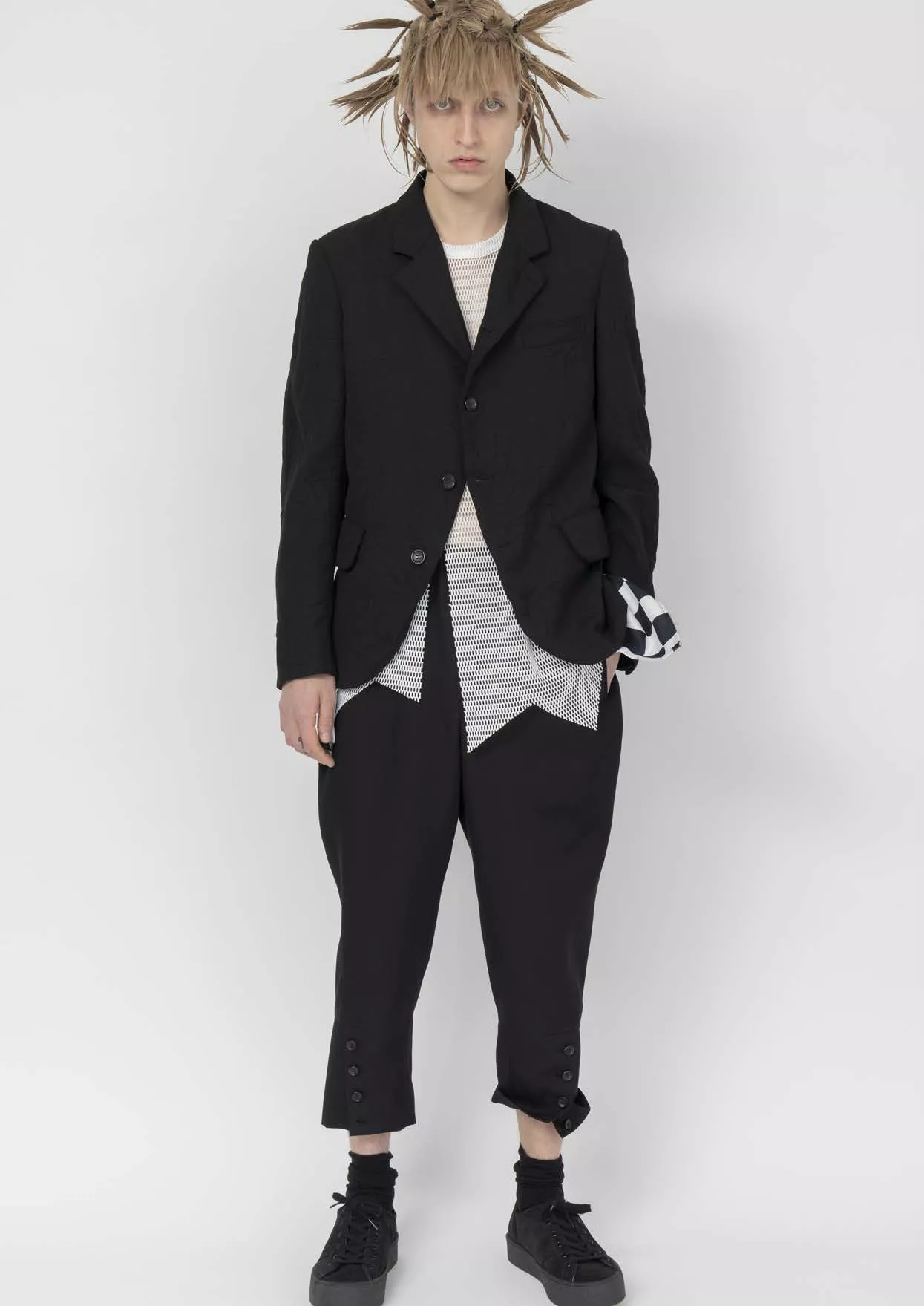 BLACK Comme des Garçons メッシュシャツ 23ss-