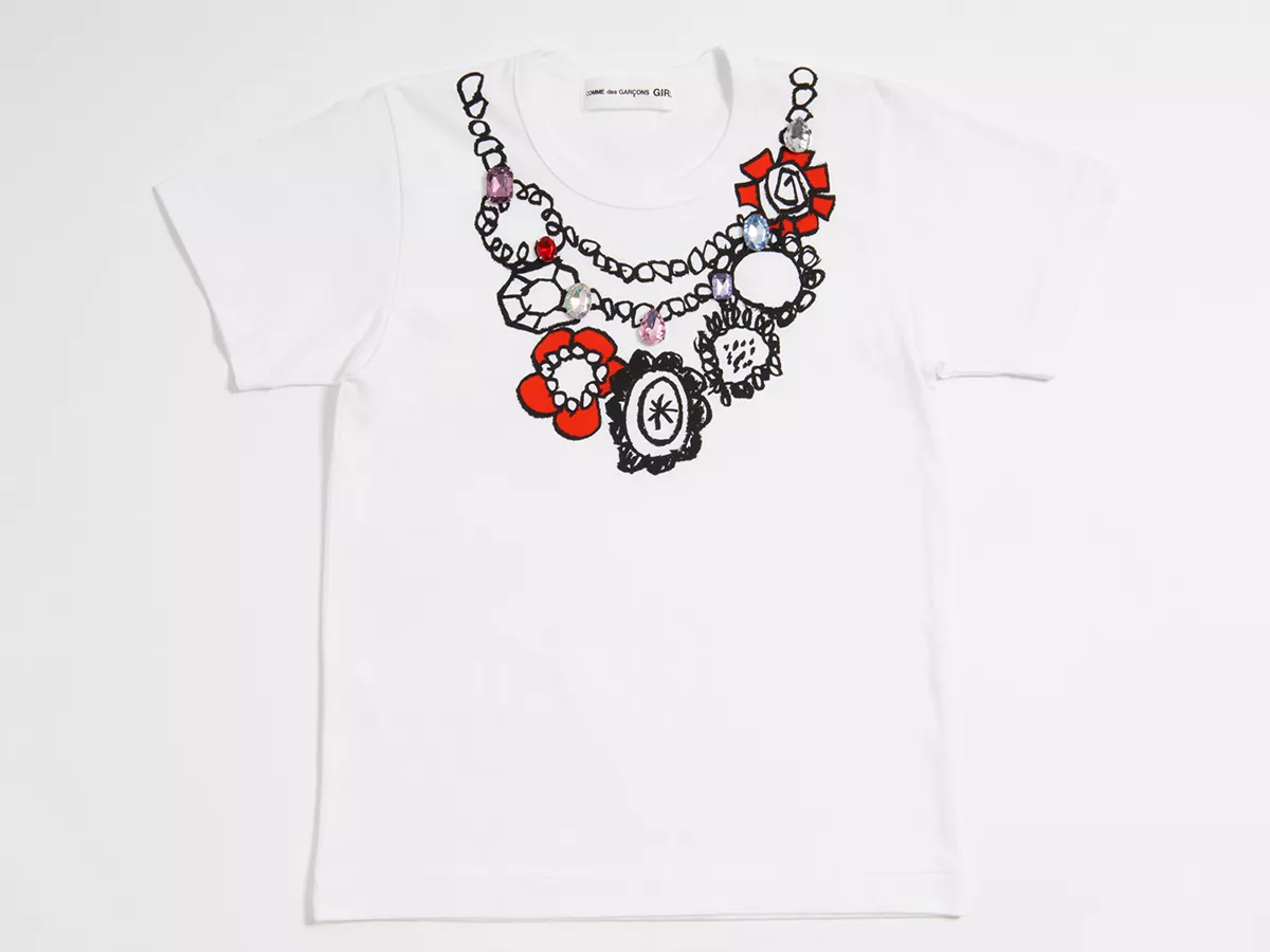 COMME des GARCONS GIRL ジュエリープリントTシャツ ￥14,300 (税込)